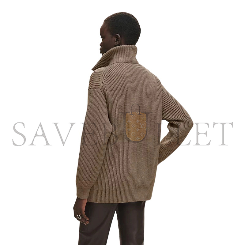 HERMÈS WOOL KNIT JACKET H5H2228D3DK36